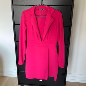 Pink Boohoo Mini Blazer Dress